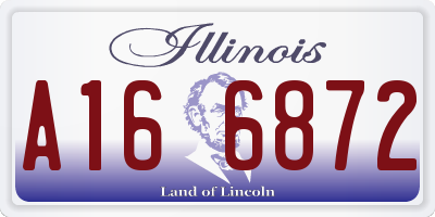 IL license plate A166872
