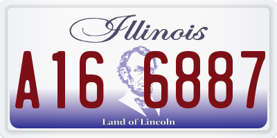 IL license plate A166887