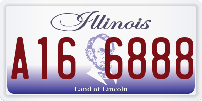 IL license plate A166888