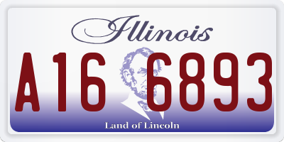 IL license plate A166893