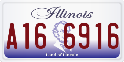 IL license plate A166916