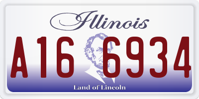 IL license plate A166934