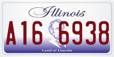 IL license plate A166938