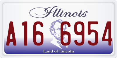 IL license plate A166954