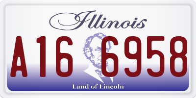 IL license plate A166958