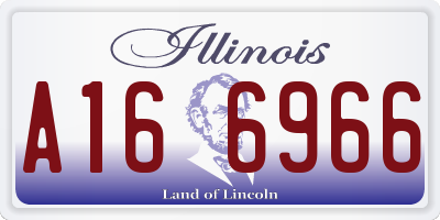 IL license plate A166966