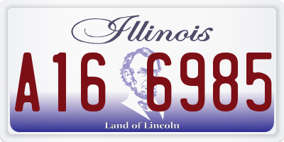 IL license plate A166985