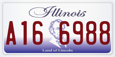 IL license plate A166988
