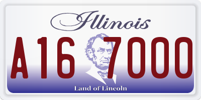 IL license plate A167000
