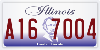 IL license plate A167004
