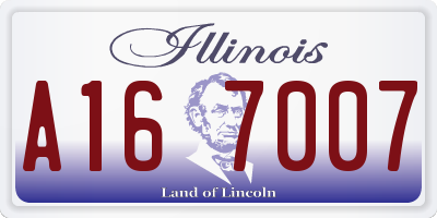 IL license plate A167007