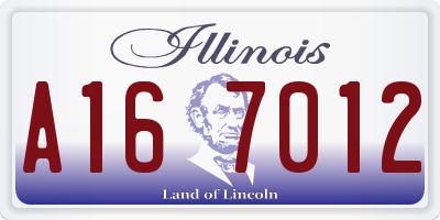 IL license plate A167012