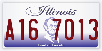 IL license plate A167013