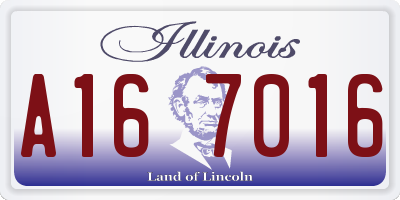 IL license plate A167016