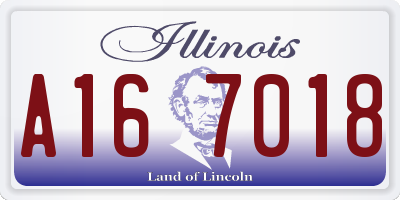 IL license plate A167018