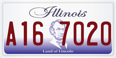 IL license plate A167020