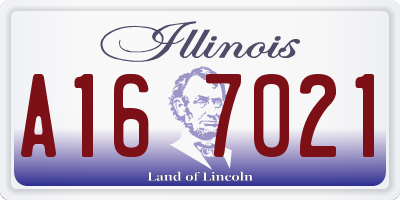 IL license plate A167021