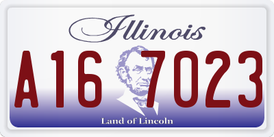 IL license plate A167023