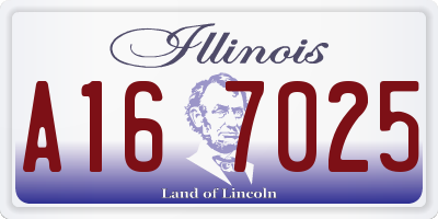 IL license plate A167025
