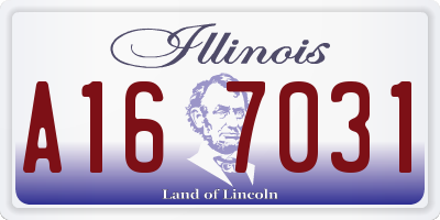 IL license plate A167031