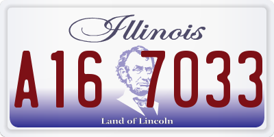 IL license plate A167033