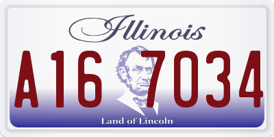 IL license plate A167034