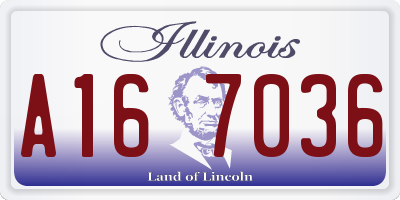 IL license plate A167036