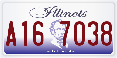 IL license plate A167038