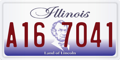 IL license plate A167041