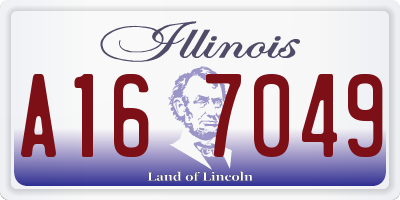 IL license plate A167049
