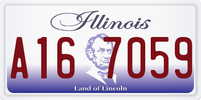 IL license plate A167059