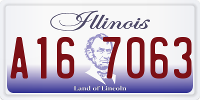 IL license plate A167063