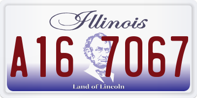 IL license plate A167067