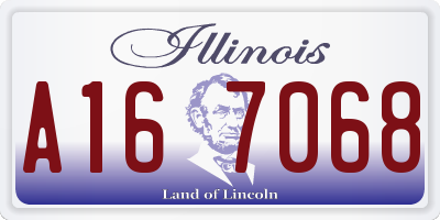 IL license plate A167068
