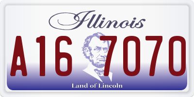 IL license plate A167070