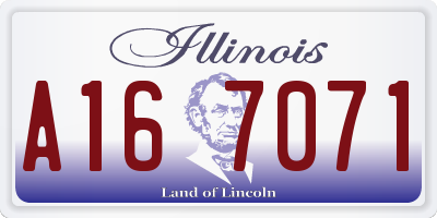 IL license plate A167071