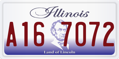 IL license plate A167072