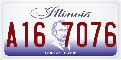 IL license plate A167076