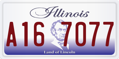 IL license plate A167077