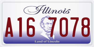 IL license plate A167078