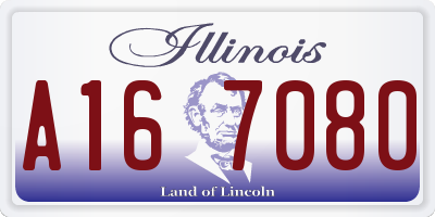 IL license plate A167080