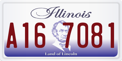 IL license plate A167081