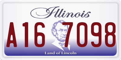 IL license plate A167098