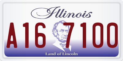 IL license plate A167100