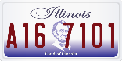 IL license plate A167101