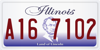 IL license plate A167102