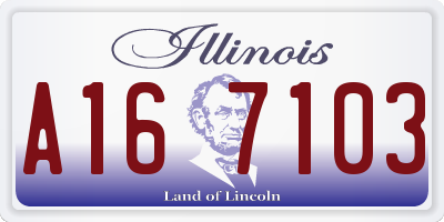 IL license plate A167103