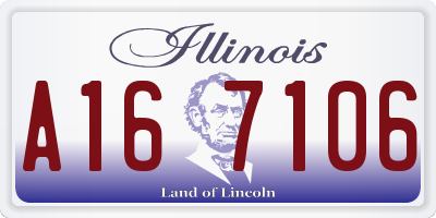 IL license plate A167106