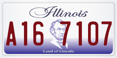 IL license plate A167107