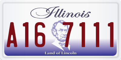 IL license plate A167111